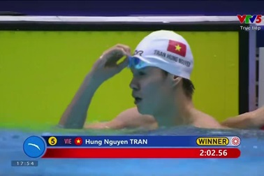 Hưng Nguyên giành HCV 200m bơi hỗn hợp dành cho nam
