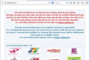 Thêm 7 websites bị dừng hoạt động