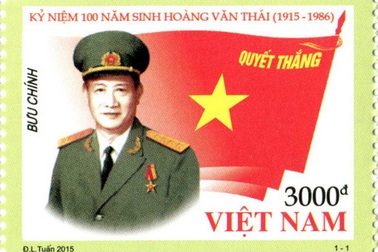 Phát hành bộ tem “Kỷ niệm 100 năm ngày sinh Hoàng Văn Thái”