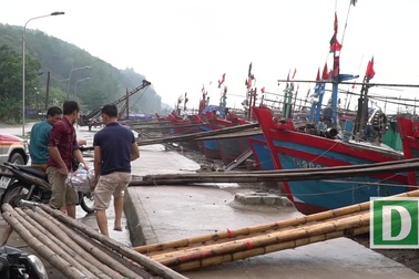 Thanh Hóa: Tàu thuyền cấp tập vào bờ tránh trú bão Sơn Tinh