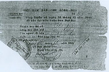 Chuyện quanh một tấm thẻ cử tri năm 1945