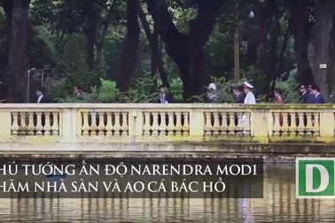 Thủ tướng Cộng hòa Ấn Độ Narendra Modi thăm nhà sàn và ao cá Bác Hồ