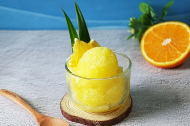 Kem tuyết cam - Sorbet cam cho cả nhà tăng sức đề kháng chống dịch