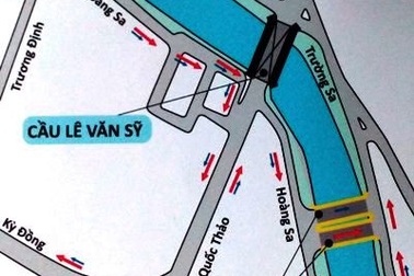 TPHCM: Đóng cầu Lê Văn Sỹ, điều chỉnh 2 tuyến buýt