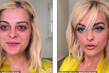 Bebe Rexha tự tin lộ mặt "mộc" nhợt nhạt