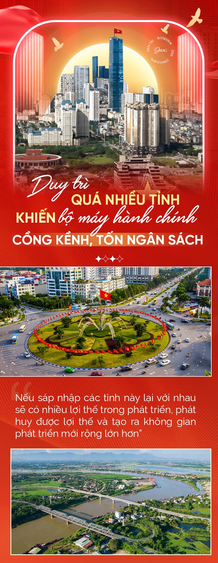 'Duy trì quá nhiều tỉnh khiến bộ máy hành chính cồng kềnh, tốn ngân sách'