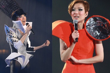 Trịnh Tú Văn trình diễn với trang phục ấn tượng