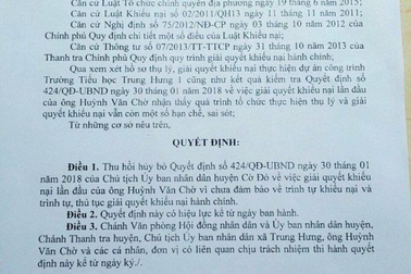 Huyện Cờ Đỏ thu hồi nhiều quyết định cưỡng chế đất sai