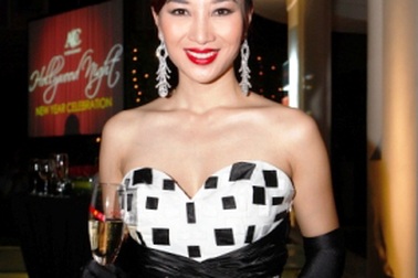 Á hậu Thu Hương thưởng thức G.H.Mumm mừng năm mới