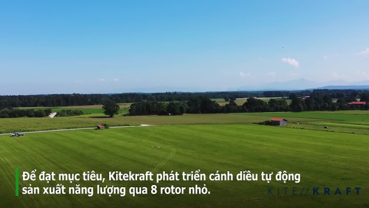 Độc đáo turbine gió bay như cánh diều tạo ra điện