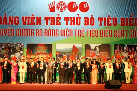 Hà Nội tuyên dương 80 Đảng viên trẻ xuất sắc