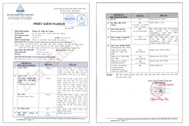 Kết quả kiểm nghiệm lô sản phẩm phong tê thấp Bà Giằng mới nhất