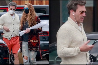 Jon Hamm cùng bạn gái ra phố mua sắm