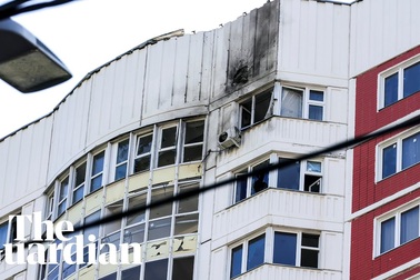 Tòa nhà ở Moscow hư hại do bị UAV tấn công