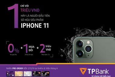Giảm ngay 2 triệu đồng khi đặt mua Iphone 11 bằng thẻ tín dụng TBank