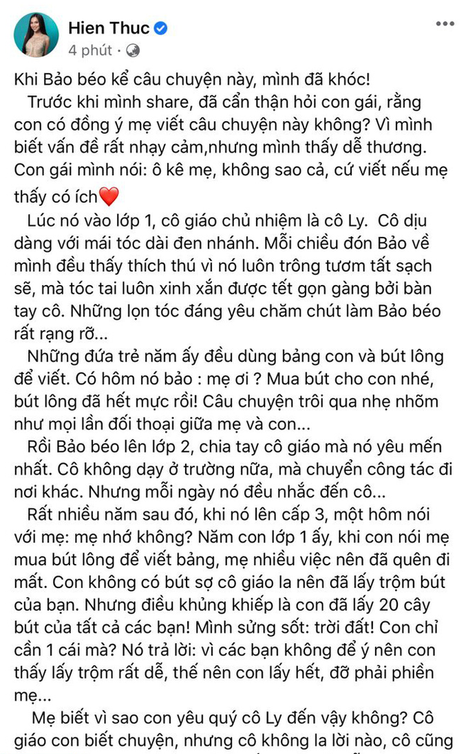 Hiền Thục hoảng hồn vì con gái lấy trộm bút của cả lớp, cách xử lý của cô giáo khiến nữ ca sĩ bất ngờ - Ảnh 4.