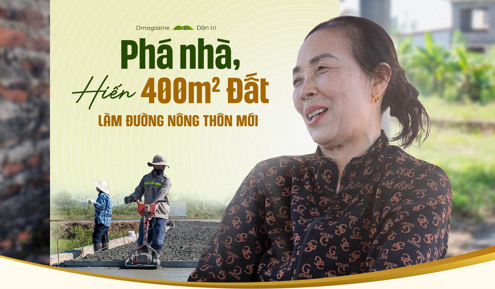 Người phụ nữ phá nhà, hiến 440m2 đất làm đường nông thôn mới