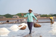 8 ngày phơi nắng mới ra một mẻ muối, diêm dân xót xa bán giá 1.000 đồng/kg