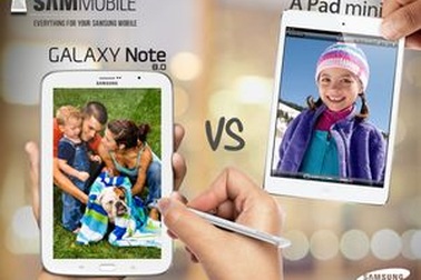 Samsung “dìm hàng” iPad Mini trong quảng cáo Galaxy Note 8.0