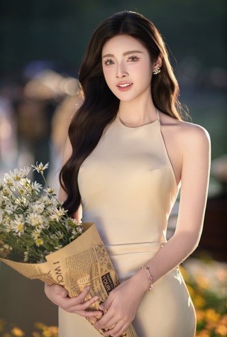 Nhan sắc trong trẻo của Hoa khôi Đinh Hoài An trong nắng thu Hà Nội - 1