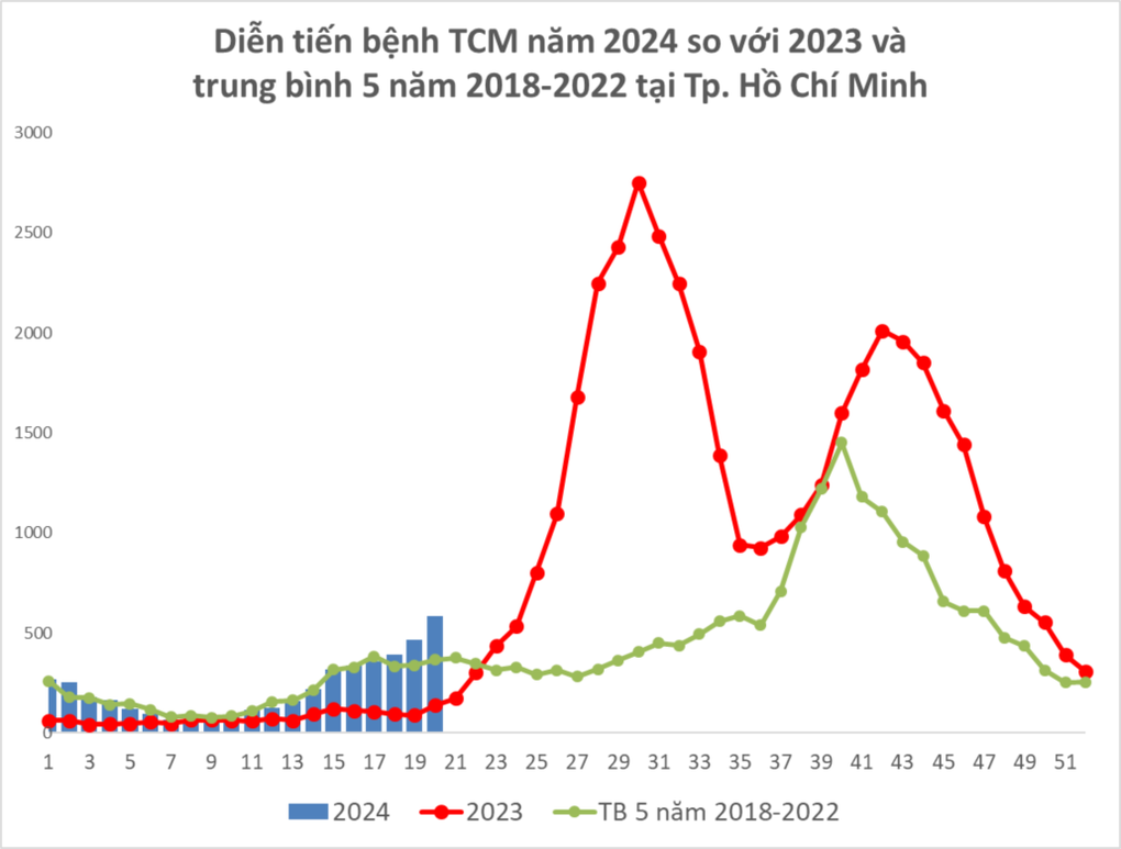 TPHCM: Một căn bệnh tăng mạnh số ca mắc so với cùng kỳ 2023 - 1 TPHCM: Một căn bệnh tăng mạnh số ca mắc so với cùng kỳ 2023 - 1
