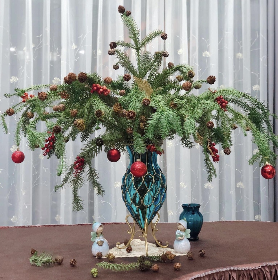 Chưa tới Noel, người dân Hà Nội đã săn lùng thông tươi về cắm - 1 Chưa tới Noel, người dân Hà Nội đã săn lùng thông tươi về cắm - 1
