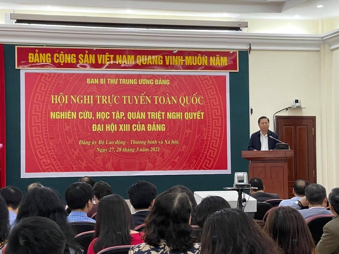 Đảng ủy Bộ LĐ-TB&XH triển khai Kế hoạch nghiên cứu, học tập Nghị quyết Đại hội XIII của Đảng - Ảnh 1. Đảng ủy Bộ LĐ-TB&XH triển khai Kế hoạch nghiên cứu, học tập Nghị quyết Đại hội XIII của Đảng - Ảnh 1.