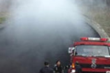 Xe chở tên lửa nổ trong đường hầm ở Hàn Quốc