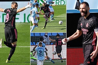 Benzema lập cú đúp, Real Madrid chỉ còn kém Atletico 3 điểm