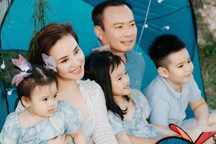 Vy Oanh lộ diện bên chồng con, nói rõ lý do "biến mất" khỏi mạng xã hội