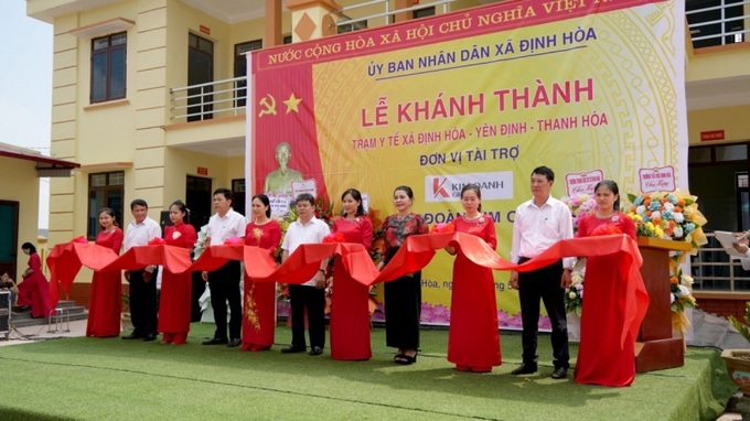 Lễ cắt băng khánh thành Trạm y tế xã Định Hoà, huyện Yên Định, tỉnh Thanh Hoá.