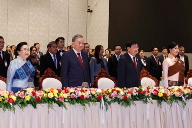 Tổng Bí thư Tô Lâm dự chiêu đãi cấp Nhà nước tại Lào