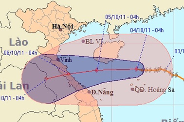 Bão số 6 tiến sâu, bão số 5 gây mưa ngập miền Trung 