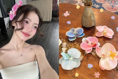 Kẹp tóc hoa lan gia nhập đường đua trào lưu "gây sốt" của giới trẻ Việt