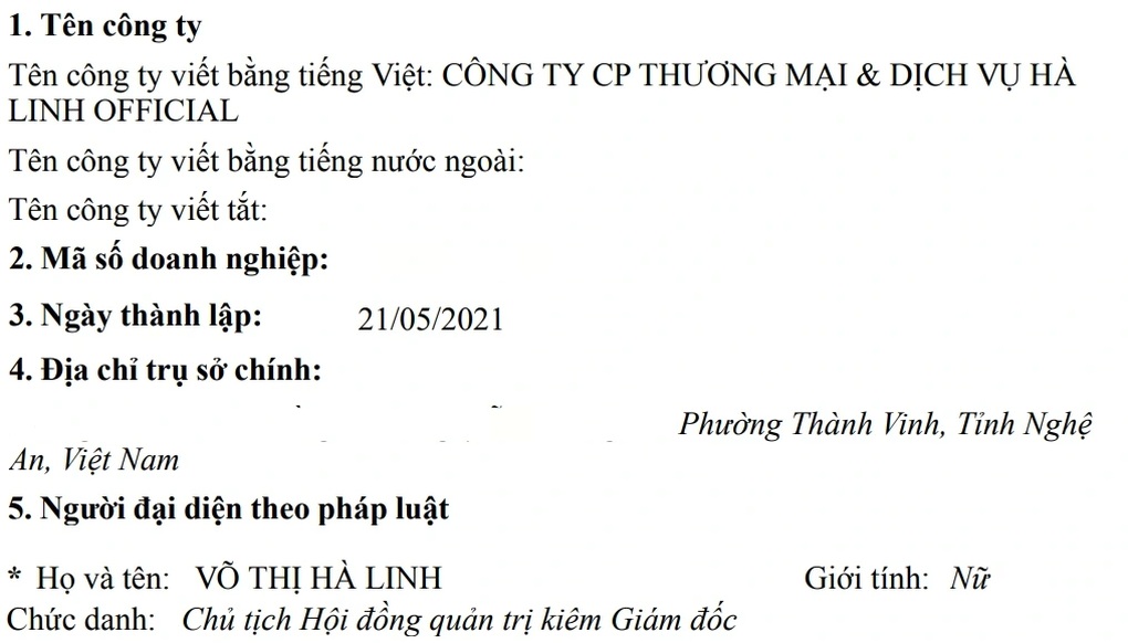 Công ty của TikToker Võ Hà Linh bất ngờ lấn sân sang lĩnh vực bất động sản? - 1 Công ty của TikToker Võ Hà Linh bất ngờ lấn sân sang lĩnh vực bất động sản? - 1