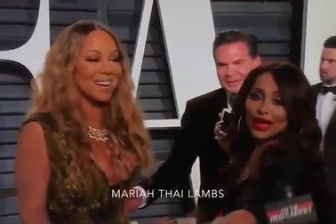 Mariah Carey dự tiệc Oscar