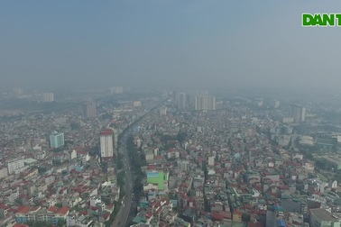 Bầu trời khu vực Hà Nội có chỉ số không khí cảnh báo khẩn cấp về sức khỏe