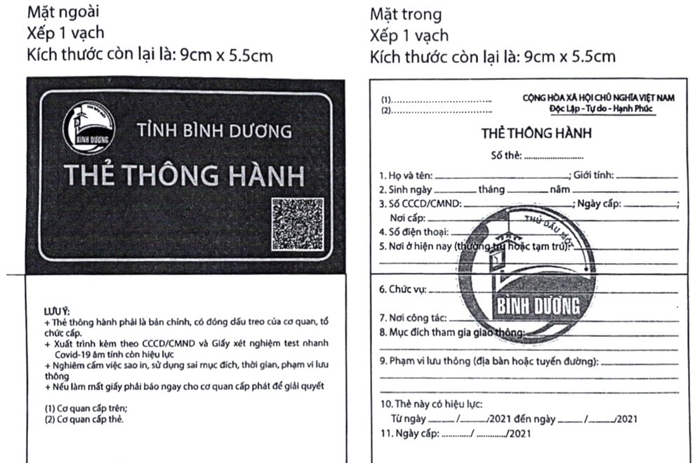 Bình Dương lại bất ngờ dừng cấp thẻ thông hành - 1 Bình Dương lại bất ngờ dừng cấp thẻ thông hành - 1