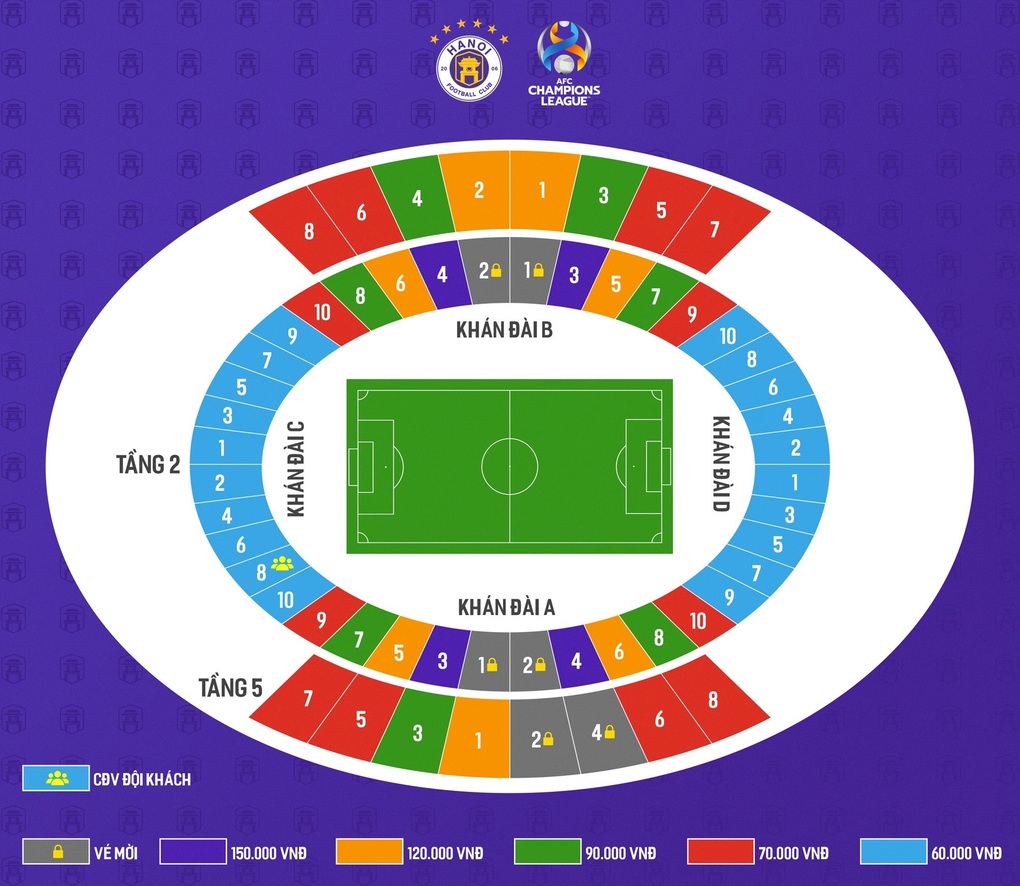 Mở bán vé xem các trận đấu của Hà Nội FC tại AFC Champions League - 1 Mở bán vé xem các trận đấu của Hà Nội FC tại AFC Champions League - 1