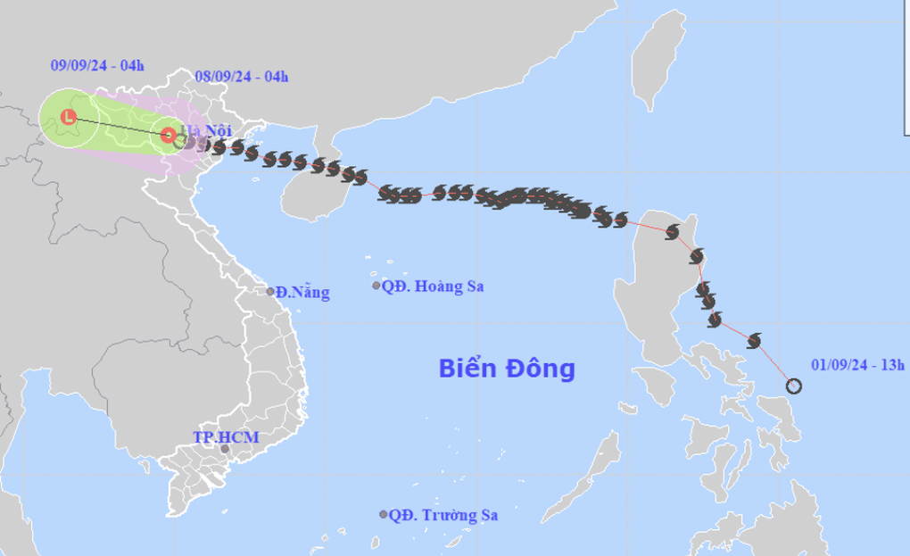 Bão Yagi suy yếu thành áp thấp nhiệt đới - 1