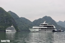 Du thuyền vịnh Hạ Long tìm nơi tránh bão