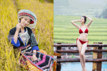 Hoa hậu Du lịch Châu Á mê đắm vẻ đẹp mùa thu Tú Lệ, Mù Cang Chải