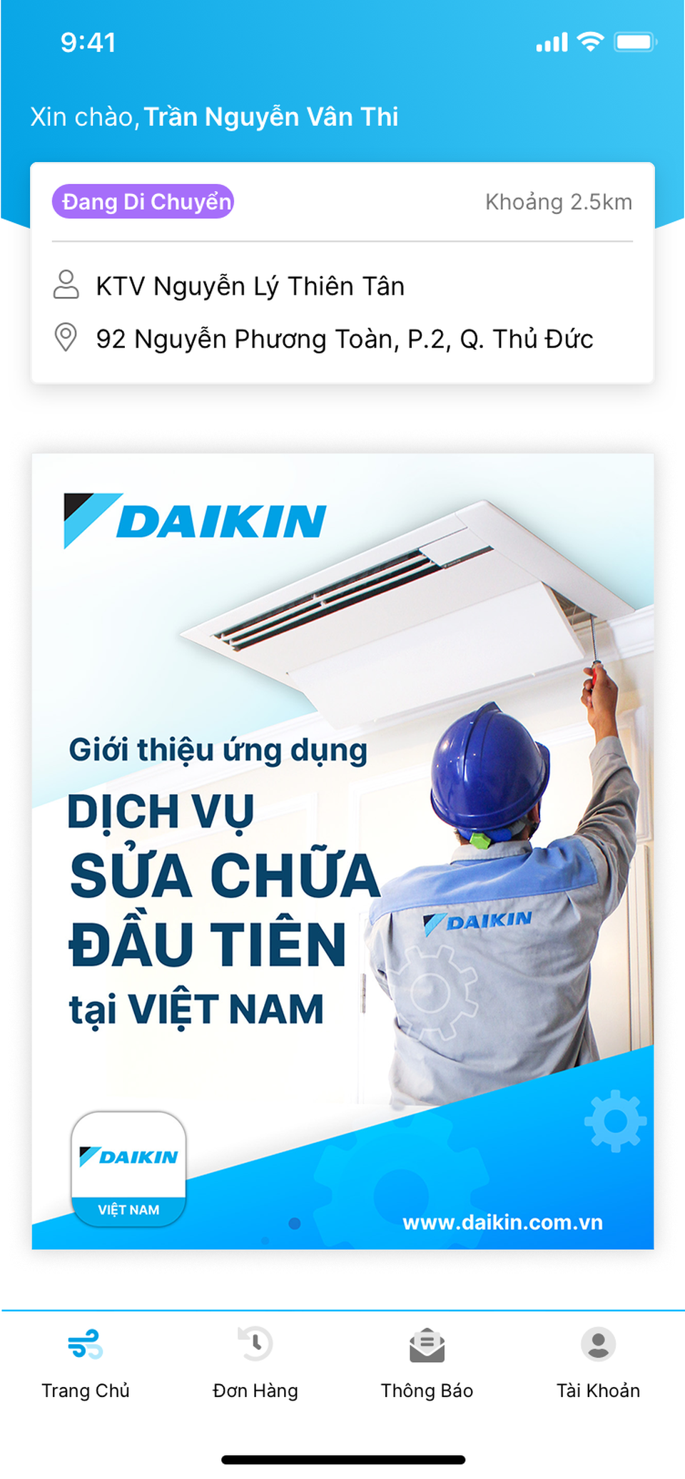 Daikin Việt Nam tiên phong giới thiệu ứng dụng đặt dịch vụ sửa chữa máy lạnh - 1 Daikin Việt Nam tiên phong giới thiệu ứng dụng đặt dịch vụ sửa chữa máy lạnh - 1