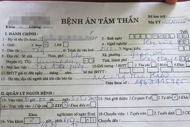 Hà Nội: Giang hồ cộm cán mua bệnh án tâm thần giá 85 triệu đồng