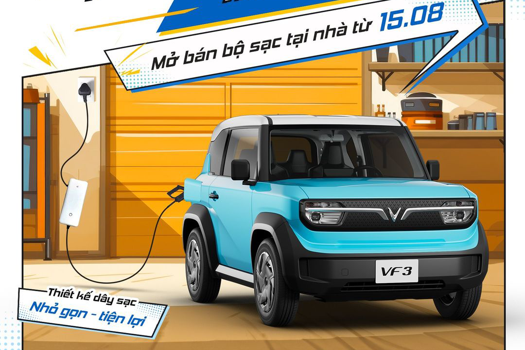 VinFast VF 3 chce ładować w domu, trzeba kupić dodatkowe akcesoria kosztujące 4-6 milionów VND - 1 VinFast VF 3 muốn sạc được tại nhà cần mua thêm phụ kiện giá 4-6 triệu đồng - 1