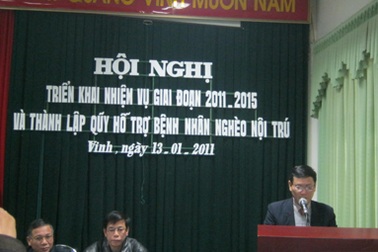 Thành lập "Quỹ hỗ trợ bệnh nhân nghèo nội trú”