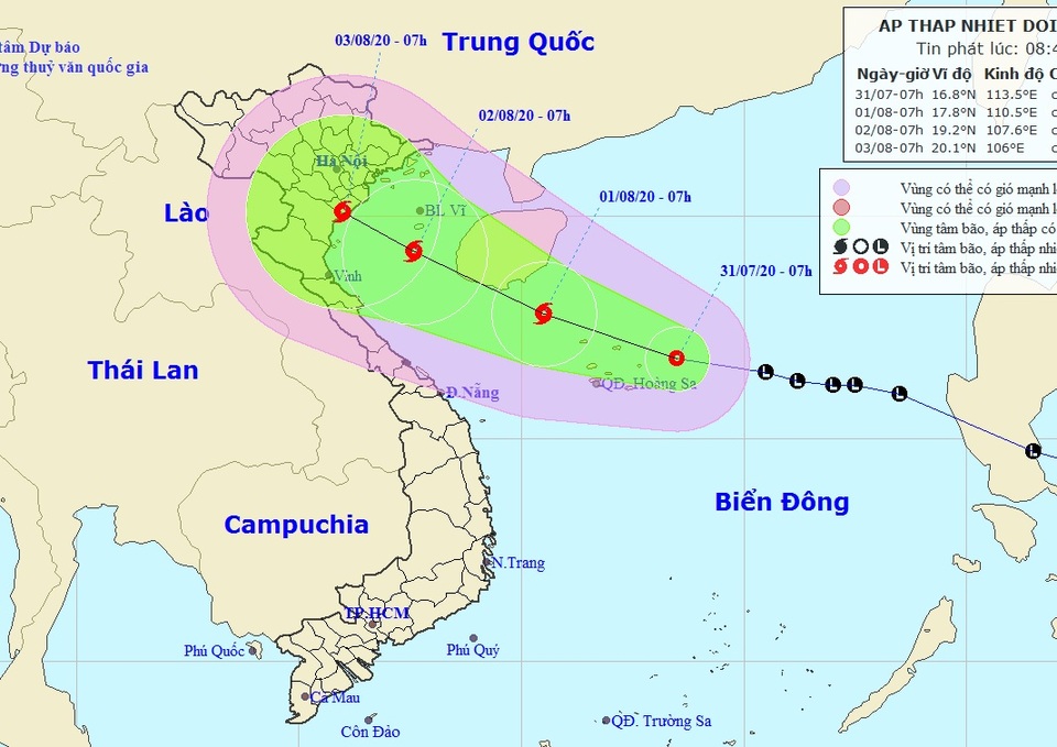 Hình thành áp thấp nhiệt đới tại Biển Đông - 1 Hình thành áp thấp nhiệt đới tại Biển Đông - 1