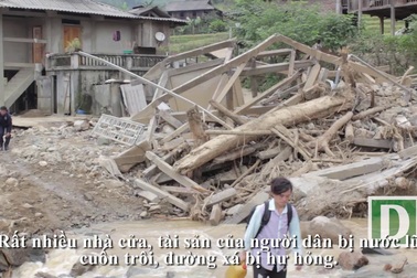 Lũ quét tàn phá xã Hát Lừu, huyện Trạm Tấu - Yên Bái