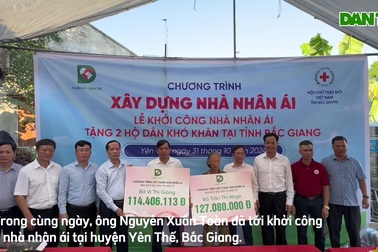 Báo Dân trí khởi công 5 ngôi nhà Nhân ái tại Phú Thọ, Bắc Giang