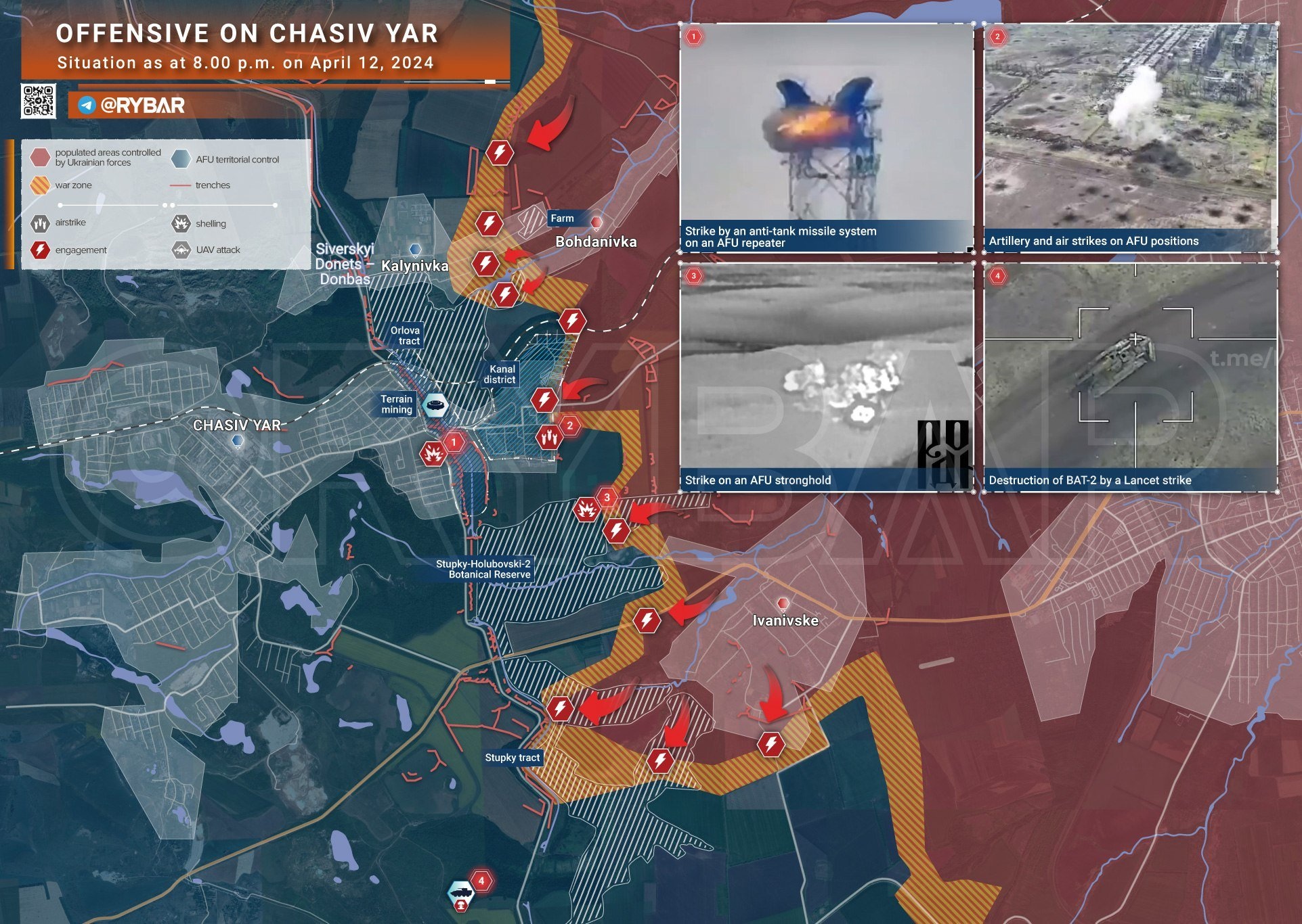 View - Chiến sự Ukraine 13/4: Nga tấn công mạnh, Chasov Yar chìm trong khói lửa | Báo Dân trí
